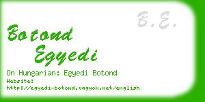 botond egyedi business card